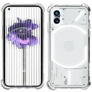 Case for Nothing Phone 1, Clear Transparent See-Thru Flex Gel TPU Skin Slim Cover - Anti-Shock Corners and Recessed Camera Protection