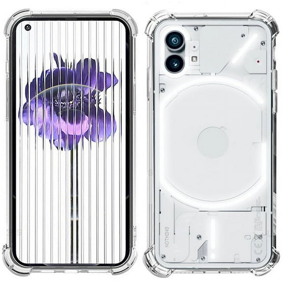 Case for Nothing Phone 1, Clear Transparent See-Thru Flex Gel TPU Skin Slim Cover - Anti-Shock Corners and Recessed Camera Protection