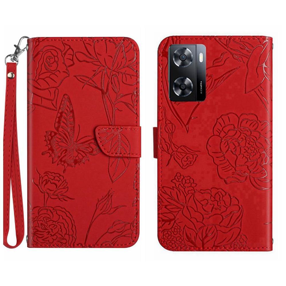 Case for OPPO A53 4G With Wrist Strap Shockproof Leather Case Antidrop