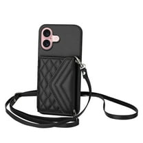 Case for iPhone SE 2022 Crossbody wallet cover, with card holder, leather material, equipped with a long shoulder strap, shockproof flip-top phone case
