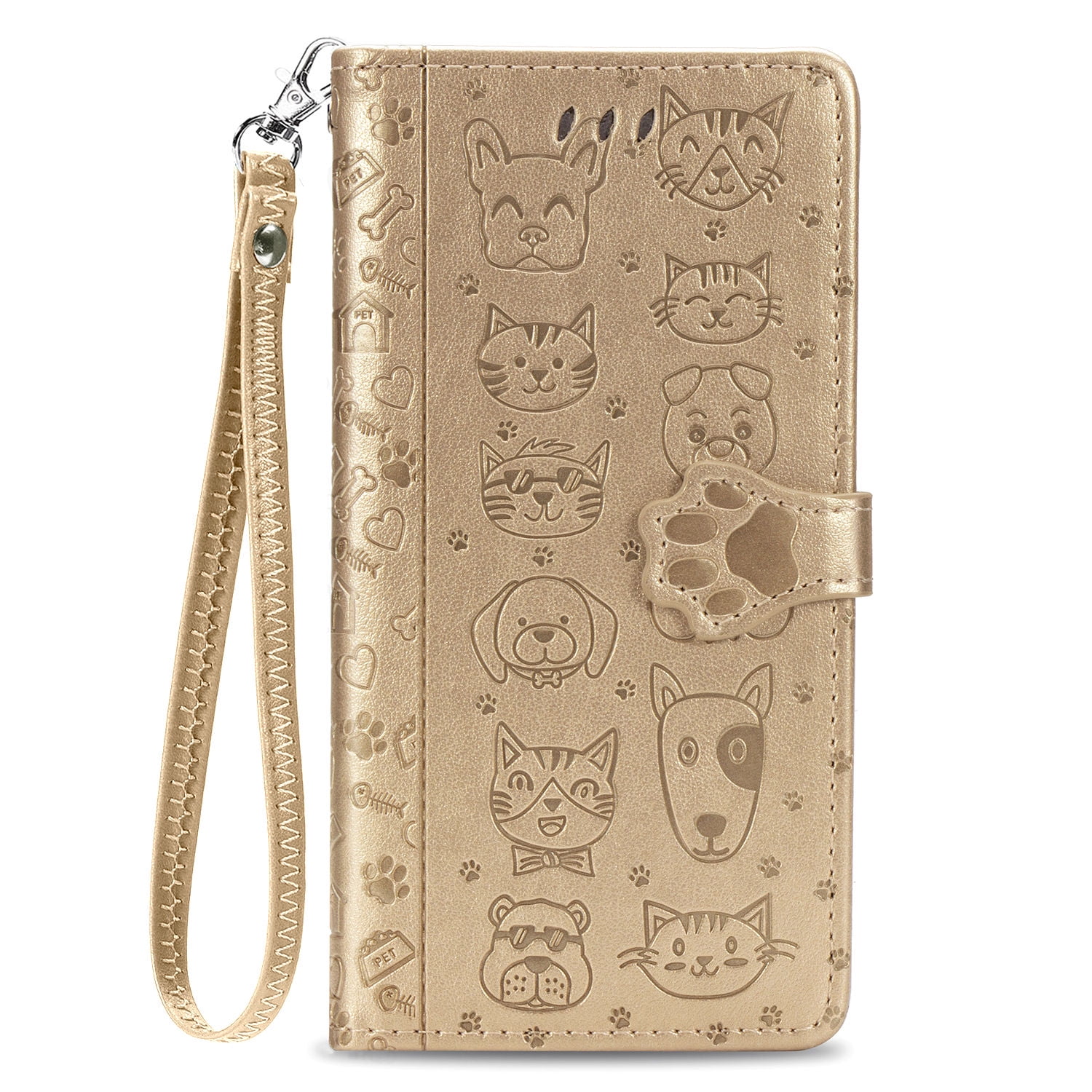 Case for OPPO Reno11 A CPH2603 Cat and dog embossed wallet cover made