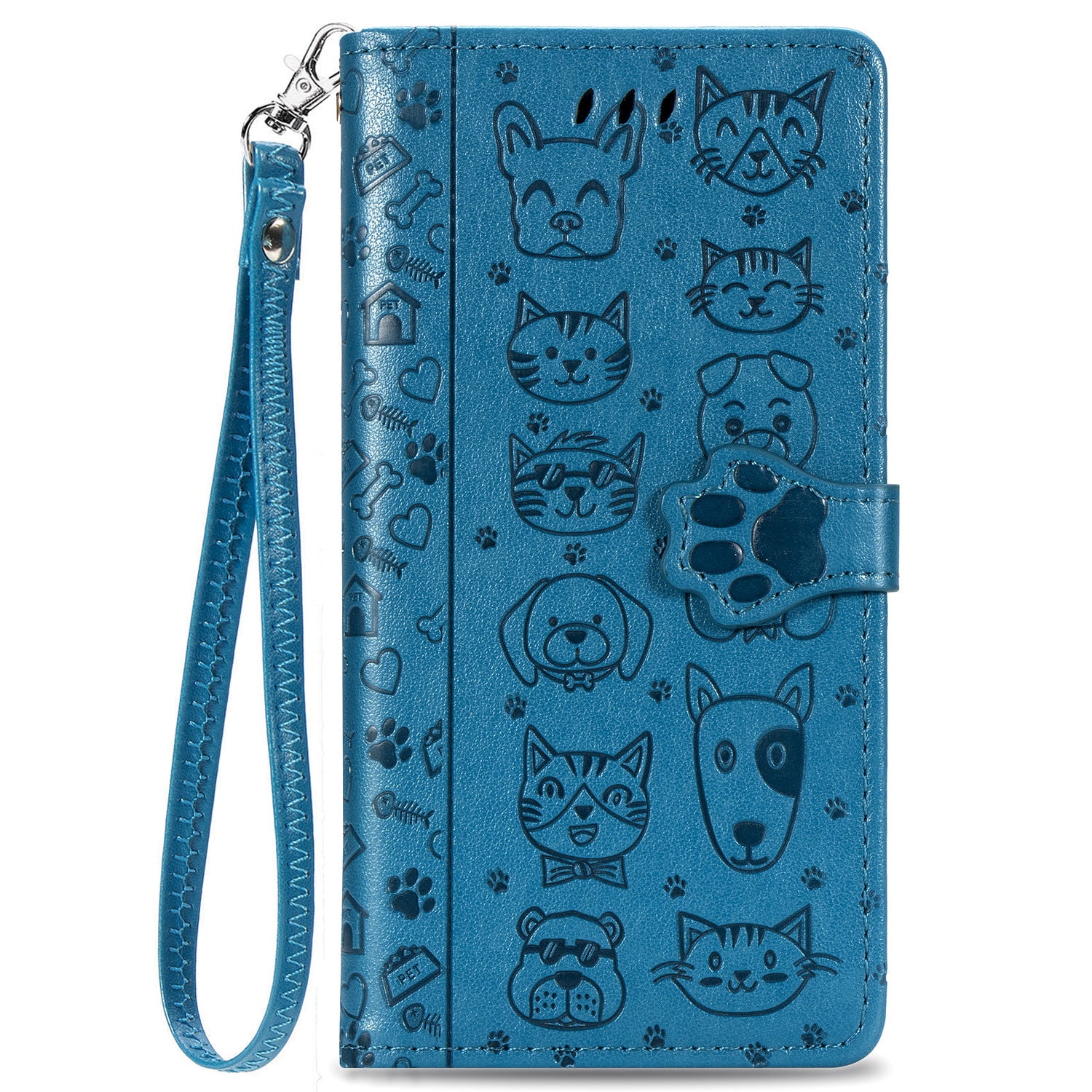 Case for OPPO Reno11 A CPH2603 Cat and dog embossed wallet cover made