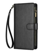 Case for OnePlus 10T / Ace Pro Wallet Zipper PU Leather Card Slots Folio Flip Handbag Cover