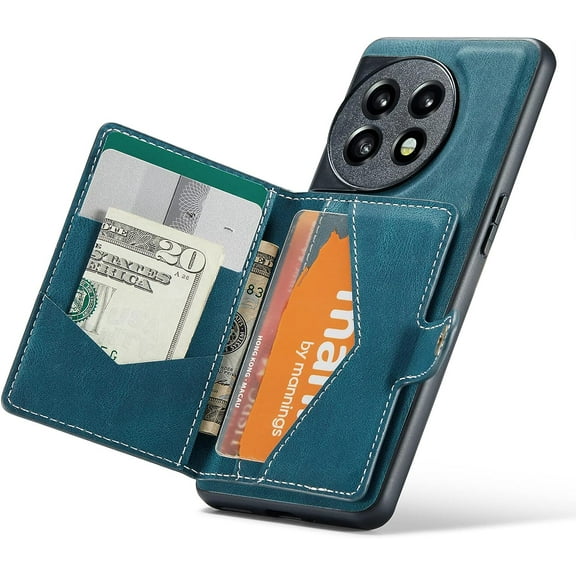 Case for OnePlus 11 5G,Detachable Magnetic Basic Case Wallet Card Cash Slot Case Cover Functional Kickstand Compatible with OnePlus 11 5G 2023 (Teal)