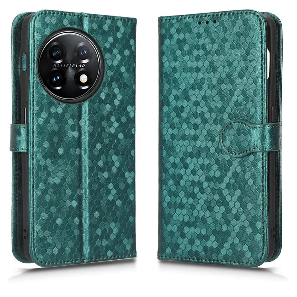 Case for OnePlus 11 5G Geometric Pattern Clasp Leather Wallet