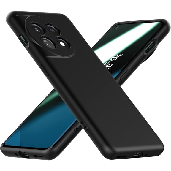 Case for OnePlus 11 5G, Thin TPU Cover with Camera Protection Soft Interior Slim Phone Case for OnePlus 11 - Black