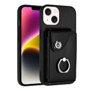 Case for OnePlus 13 5G Wallet Case with Card Holder Design 360 Rotation Ring Stand Snap Button Shockproof Protective Case