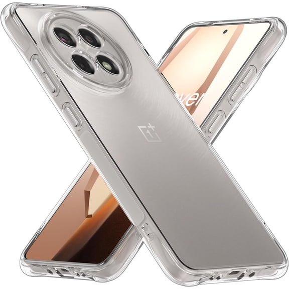 Case for OnePlus 13R, Clear Cover with Reinforced Corner Bumper Camera Protection Slim Fit Shockproof Flexible TPU 13R - Transparent
