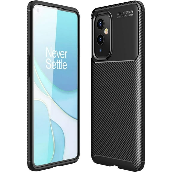Case for OnePlus 9, Slim Shockproof Soft TPU Protective Shell Compatible with OnePlus 9 (Black)