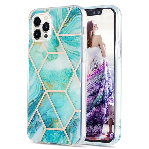 Case for OnePlus Nord N20 5G Shiny Geometric Marble Design Clear Bumper Glossy Case with Camera Screen Protection Anti-Fingerprint Skid Resistant