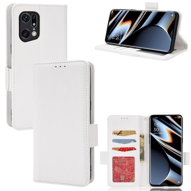 Case for Oppo Find X5 Pro Card Slots Holder Pu Leather Side