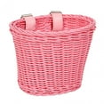 thumbnail image 1 of Kids Handlebar Bike Basket Imitation Rattan Hand Woven Basket Stylish for Children Detachable Accessory Pink, 1 of 9