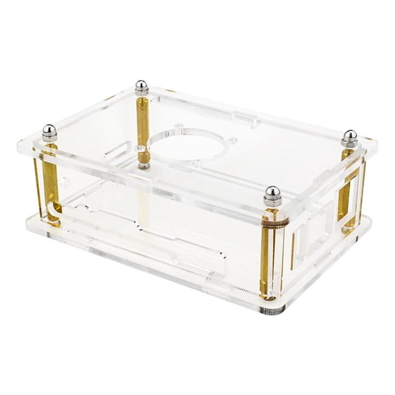 Case for Orange Pi 5 Transparent Acrylic Cover for Case with Cooling Fan