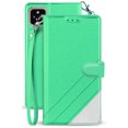 thumbnail image 1 of Case for Pixel 5, [Mint] Infolio Wallet Credit Card Slot ID Cover, View Stand [with Wrist Strap Lanyard] for Google Pixel 5, 1 of 6