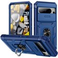 thumbnail image 1 of Case for Pixel 8 Pro, Slide Lens Protective Case Shockproof Impact Resistant with Kickstand Cover Case for Google Pixel 8 Pro Dark Blue, 1 of 12
