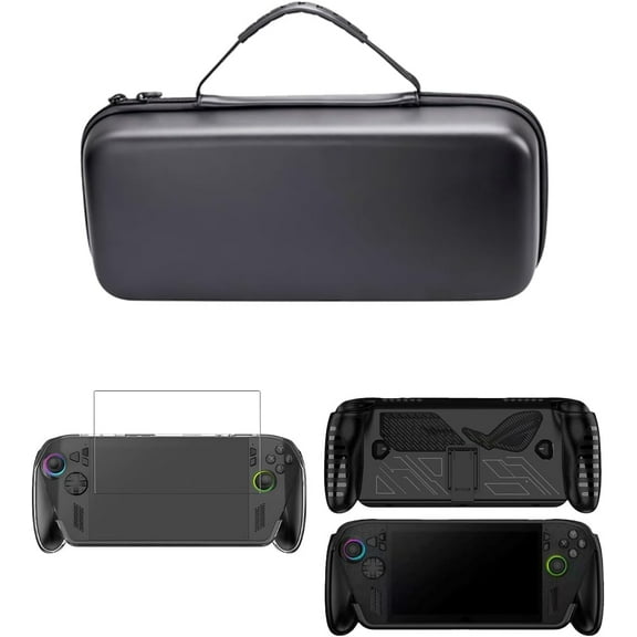 Case for ROG Xbox Ally X, 3 Set,EVA Portable Bag & Black TPU Case & Tempered Glass Film for Xbox Ally X,Comprehensive Protection.