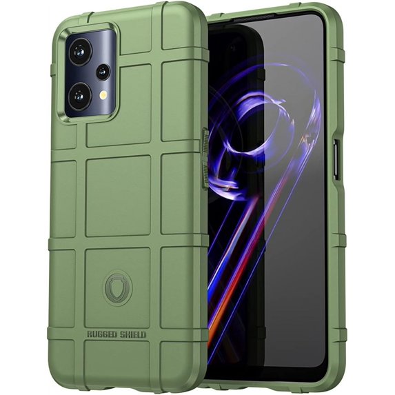 Case for Realme 9 Pro, Heavy Duty Shockproof Military Grade Drop Tested Field Phone Case Bumper Rugged Cover for Realme 9 5G/Realme Q5 HD Green