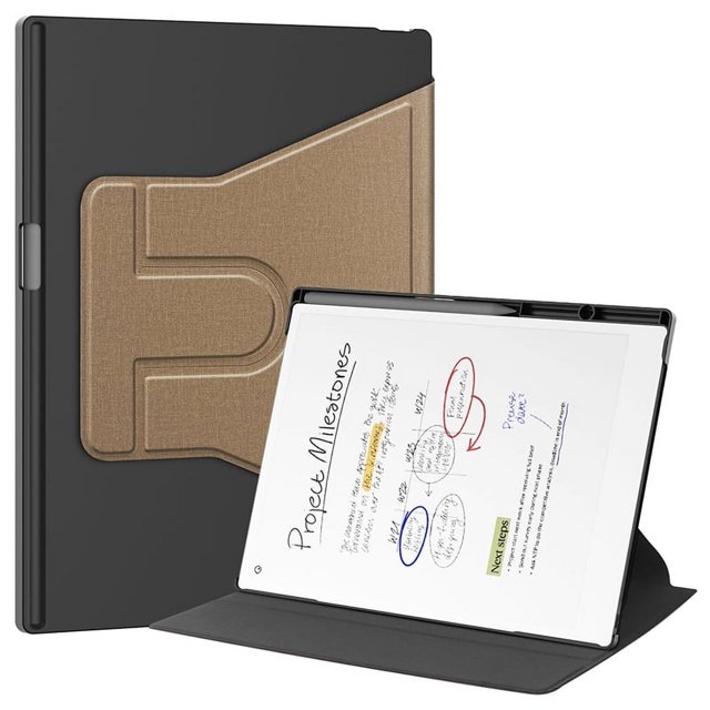 Case for Remarkable Paper Pro 11.8 Inch Protective Case with Pencil Holder-360°Rotating Protective Stand Cover