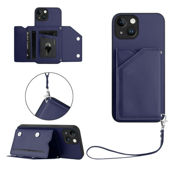 Case for Samsung A12 Wallet Case with Credit Card Holder and Lanyard Premium Leather Magnetic Clasp Kickstand Shockproof Protective Phone Cover