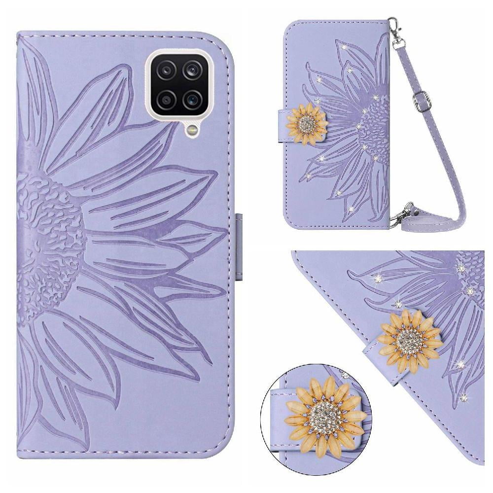 Case for Samsung Galaxy A12 Phone Case Leather Wallet Kickstand Protective With Card Slot Stand