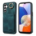 thumbnail image 1 of Case for Samsung Galaxy A14 4G, PU Leather 3 Card Slots with Finger Ring Holder Shockproof Phone Case, 1 of 15