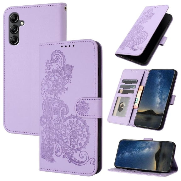 Case for Samsung Galaxy A15 Flip Folio Book Kickstand Protective With Card Slot Stand PU Leather Magnetic Closure