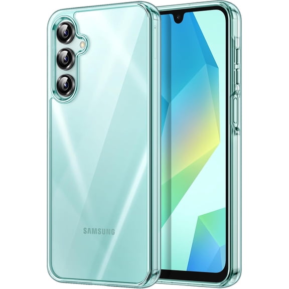 Case for Samsung Galaxy A16 5G / 4G 6.7-Inch, Non-Yellowing Shockproof Bumper Protective Phone Cover, Anti-Scratch Hard PC Back (Light Green)