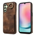 thumbnail image 1 of Case for Samsung Galaxy A24 4G, PU Leather 3 Card Slots with Finger Ring Holder Shockproof Phone Case, 1 of 15