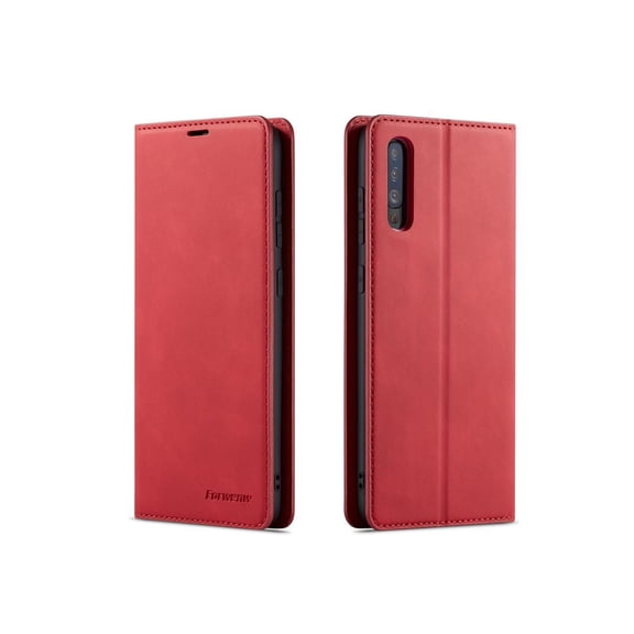 Case for Samsung Galaxy A50 / A50S / A30S, Premium PU Leather Cover TPU Bumper with Card Holder Kickstand Hidden Magnetic Shockproof Flip Wallet Case