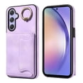 thumbnail image 1 of Case for Samsung Galaxy A54 5G, PU Leather 3 Card Slots with Finger Ring Holder Shockproof Phone Case, 1 of 15