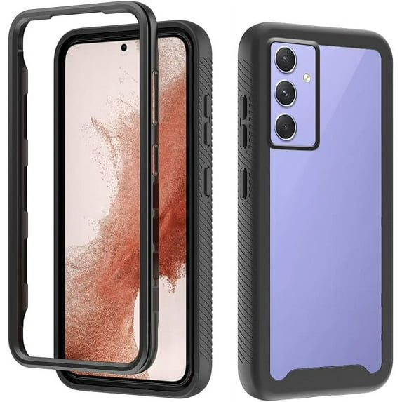 Case for Samsung Galaxy A54 5G for Women Men, Shockproof Samsung A54 5G Case Clear Phone Case Support Wireless Charging Protective Cases (Black)