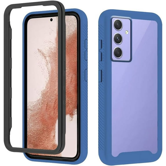 Case for Samsung Galaxy A54 5G for Women Men, Shockproof Samsung A54 5G Case Clear Phone Case Support Wireless Charging Protective Cases (Navy Blue)