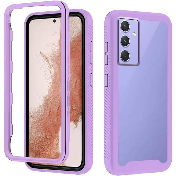 Case for Samsung Galaxy A54 5G for Women Men, Shockproof Samsung A54 5G Case Clear Phone Case Support Wireless Charging Protective Cases (Purple)
