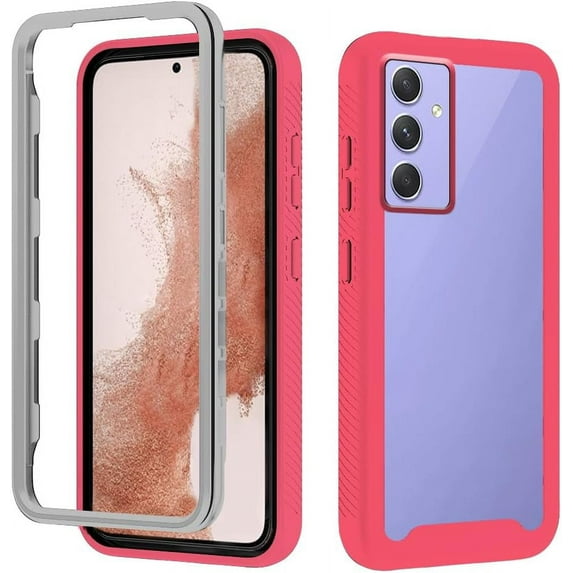 Case for Samsung Galaxy A54 5G for Women Men, Shockproof Samsung A54 5G Case Clear Phone Case Support Wireless Charging Protective Cases (Rose Red)