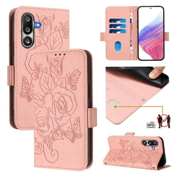 Case for Samsung Galaxy M36 5g Magnetic Wallet with Credit Card Slot Pu Leather