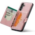 thumbnail image 1 of Case for Samsung Galaxy S23 FE 5G 2023, Detachable Magnetic Wallet Card Cash Slot Case Cover Support Wireless Charging Functional Kickstand (Pink), 1 of 14