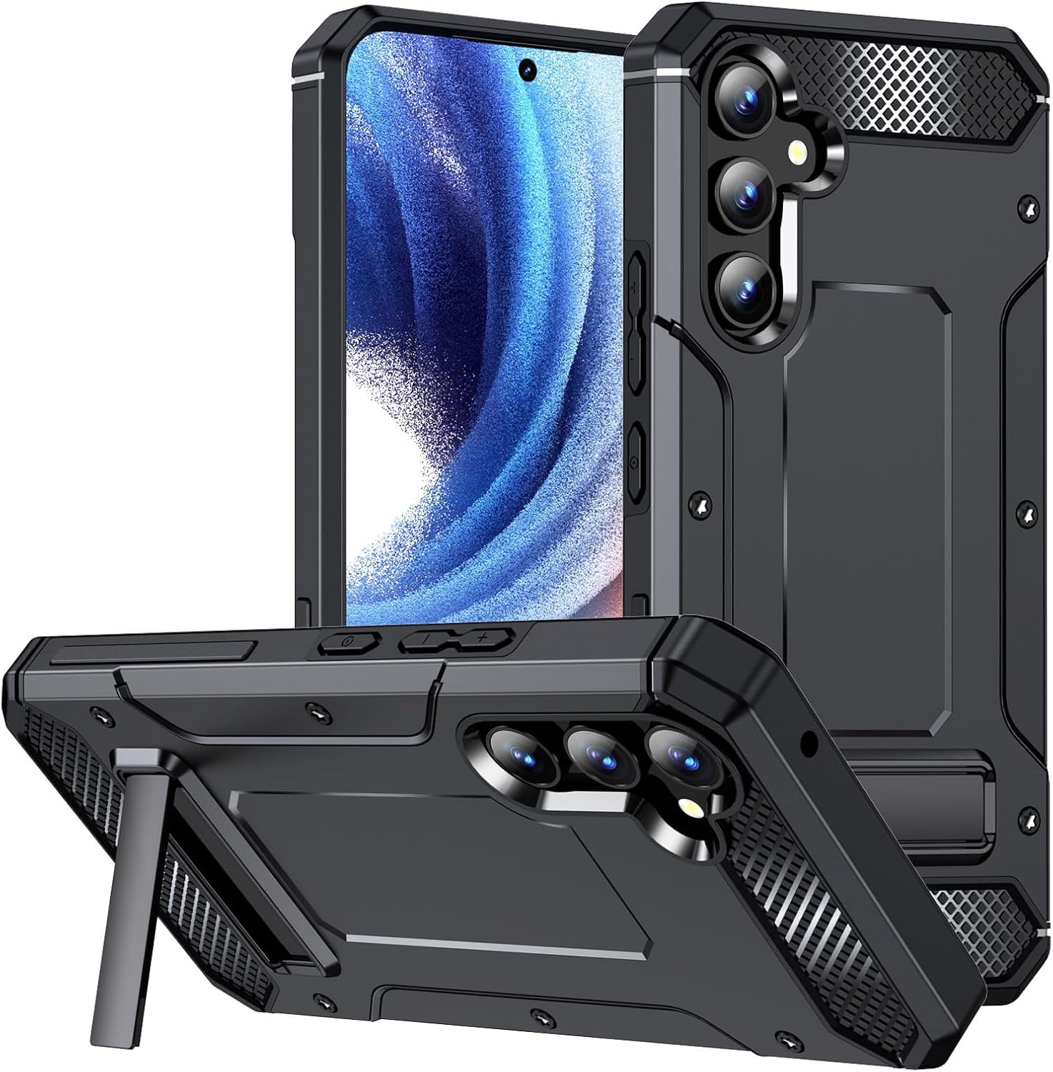 Case for Samsung Galaxy S24 Ultra/S24 Plus/S24,PU Military Protection