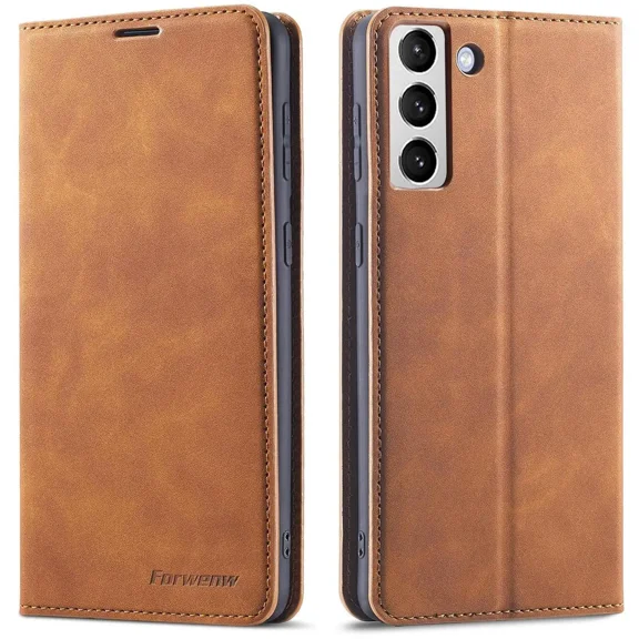 Case for Samsung Galaxy S25 5G 6.2 inch Premium PU Leather Phone Cover with Card Holder Stand, Shockproof Flip Wallet Cover