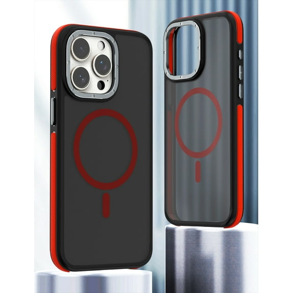 Case for Samsung Galaxy S25 ULTRA magnetic phone case, shockproof heavy-duty protective adjustable stand matte semi-transparent phone case