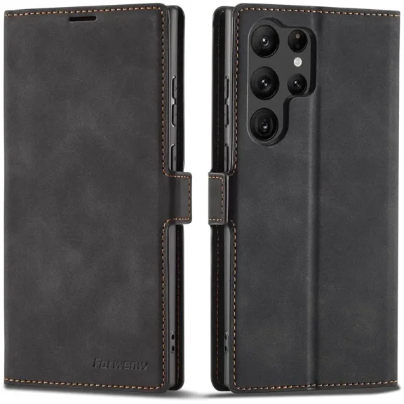 Case for Samsung Galaxy S26 Ultra Premium PU Leather Phone Cover with Card Holder Stand, Shockproof Flip Wallet Cover