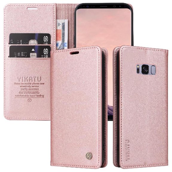 Case for Samsung Galaxy S8 Plus Wallet Case with Card Slots PU Leather Magnetic Closure