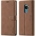 thumbnail image 1 of Case for Samsung Galaxy S9, Vintage Wallet Folio Flip Cover Full Coverage Premium Leather Case with Magnetic Closure Kickstand Card Slots - Brown, 1 of 12