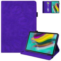 Case for Samsung Galaxy Tab A 8.4 2020 Model SM-T307/T307U, Slim Embossed Flower Premium Faux Leather Folio Stand Protective Cover with Card Holders