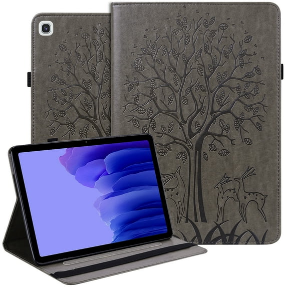 Case for Samsung Galaxy Tab A7 10.4 2020 SM-T500, Slim Premium PU Leather Folio Stand Cover with Auto Sleep/Wake & Pencil Holder, Gray