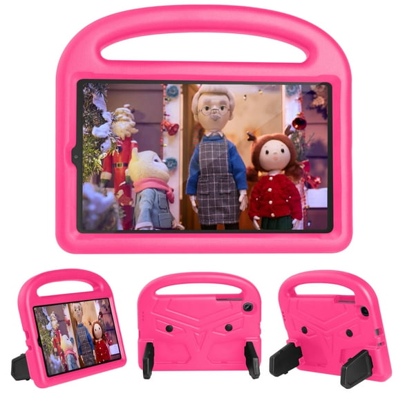 Case for Samsung Galaxy Tab A7 Lite 8.7 2021 SM-T220/T225, Kids-Proof Shockproof EVA Handle Stand Cover, Pink