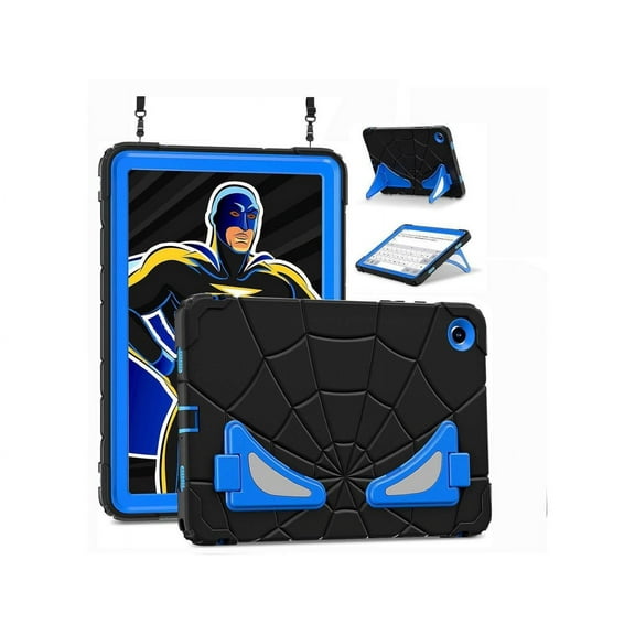 Case for Samsung Galaxy Tab A9 8.7 Inch 2023 Model SM-X110/X115/X117, Rugged Shockproof Cover with Stand, Shoulder Strap