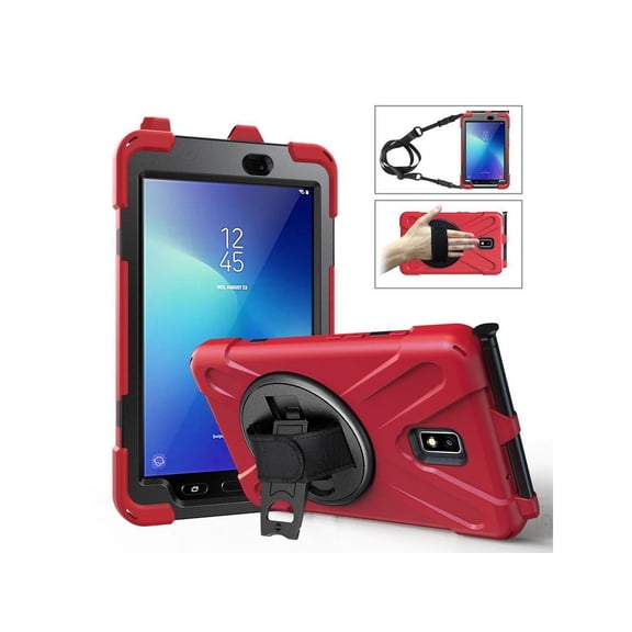 Case for Samsung Galaxy Tab Active 2 8.0 inch 2017 SM-T390 T395 T397 Protective Cover with Pen Holder with Stand Hand & Shoulder Strap
