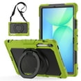 thumbnail image 1 of Case for Samsung Galaxy Tab S10 FE+ Plus 13.1 inch 2025, 360 Rotating Stand Handle Pencil Holder Shoulder Strap Heavy Duty Shockproof Cover, Lime, 1 of 7
