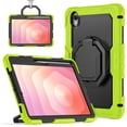 thumbnail image 1 of Case for Samsung Galaxy Tab S11 11 inch 2025, 360 Rotating Stand Handle Shoulder Strap Heavy Duty Shockproof Cover, Lime, 1 of 7