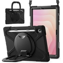 Case for Samsung Galaxy Tab S11 (11-inch) 2025 SM-X730/SM-X736B,Rugged Silicone Cover with Handle Grip, 360 Kickstand, Strap & S Pen Holder